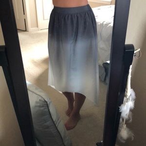 Ombré high low skirt